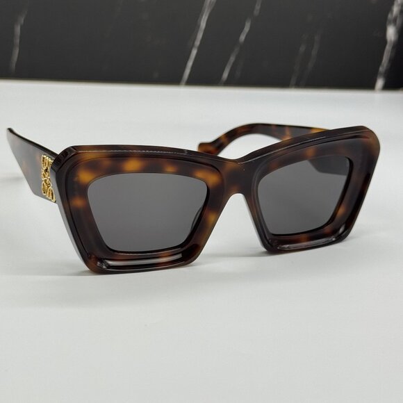 NEW LOEWE LW40145I 52A WOMEN SUNGLASSES HAVANA CAT EYE LOEWE EYEWEAR - Picture 4 of 11